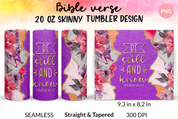 Christian Tumbler Be Still and Know Png & Crafts