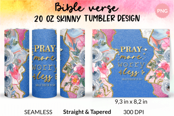 Christian Tumbler Pray More Worry Less: Crafts Brand Design Review