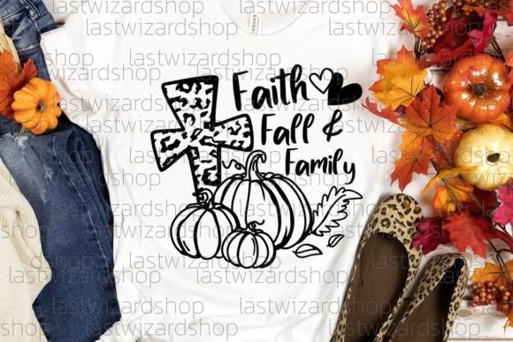 Faith Fall and Family Svg, Illustrations