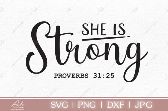 She is Strong, Christian Bible SVG